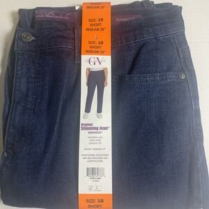 NEW Gloria Vanderbilt Original Slimming Jean Amanda Womens Sz 16 Short Portland